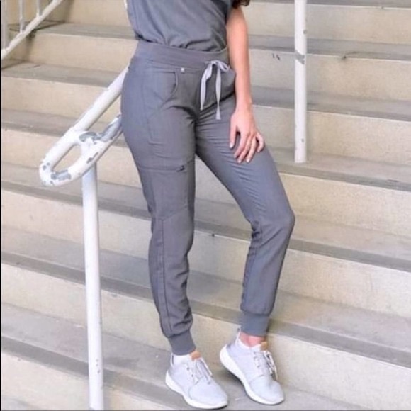 Figs Zamora Scub Jogger Pant Grey - Picture 1 of 7